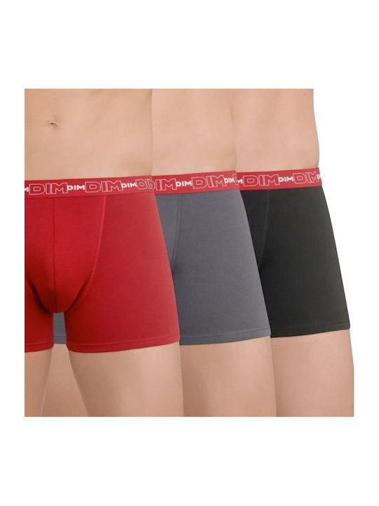 Dim Herren Boxershorts Κόκκινο, Γκρί Σκούρο, Μα...