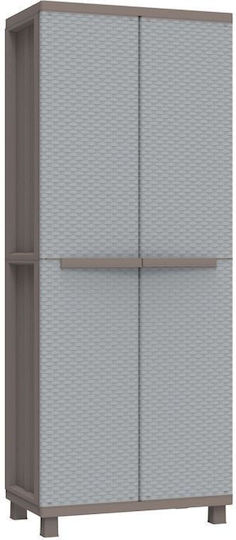Zweiflügeliger Schrank Jrattan Kunststoff 68x37.5x170cm