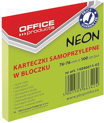 Самозалепващи Листчета Office Products Неон 76x76mm 100 Броя Зелени 14046611-02