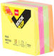 Deli Cube Sticky 76x76mm 4x100 Sheets Stick Up Neon Assorted 6 Pieces Product Sold Individually Single Pieces