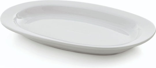 GTSA Serving Platter Oval made of Porcelain White 19x12cm