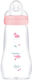 Mam Glass Baby Bottle Feel Good Anti-Colic with Silicone Nipple for 2+ months Pink Duck / Dolphin 260ml