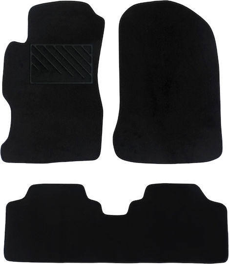 Car Mats Carpet Medium Quality Black Compatible Honda Civic 4-Door Model 2001-2006 3 Pieces