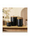 Melina's Collection Set 3buc Borcane Uz General cu capac Ceramică Negru 800ml