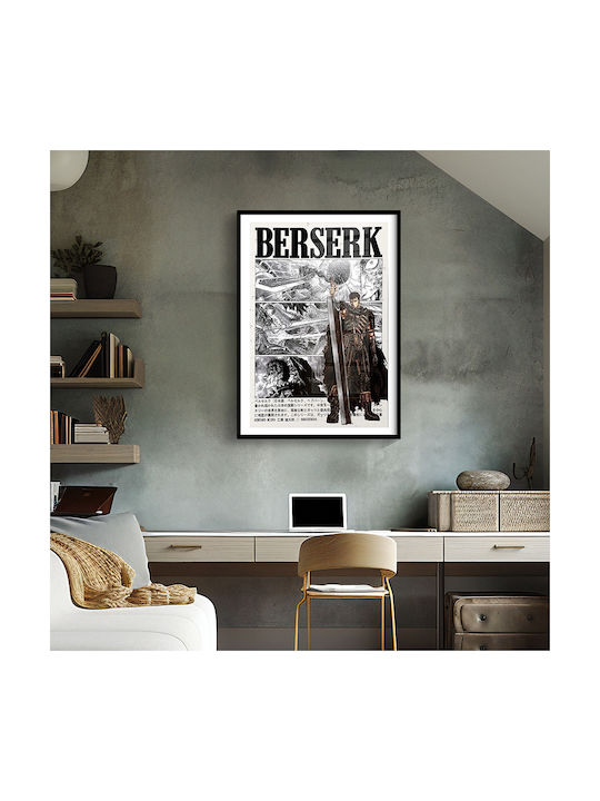 Poster Berserk Guts An130 21cm X 30cm White Frame PVC