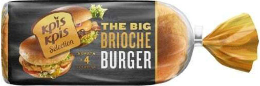 Κρις Κρις Ψωμί για Burger Brioche 360gr 4τμχ