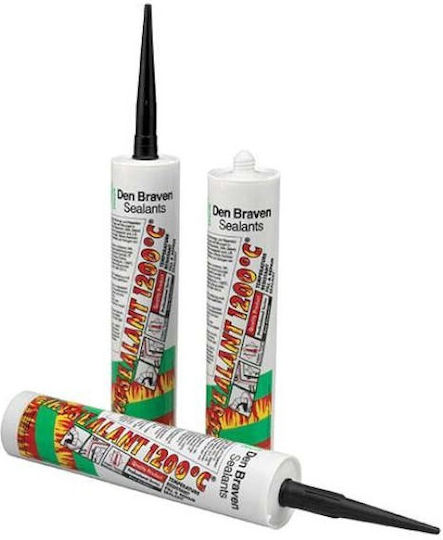 Bostik Den Braven Ακρυλική Σιλικόνη Υψηλής Θερμοκρασίας Μαύρη