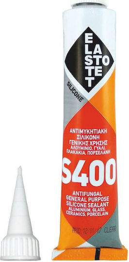 Elastotet S-400 Silikon-Dichtungsmittel Schimmelresistent Transparent 80ml 1Stück