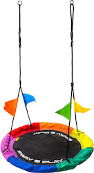 Meteor Leagăn Cuib Suspendată Metalică 110x110x110cm. Multicoloră
