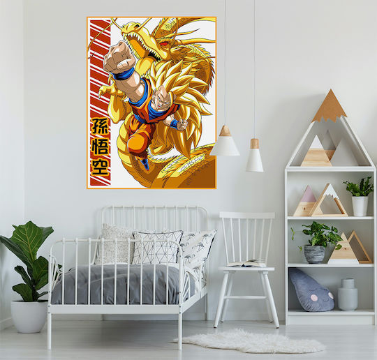 Autocolant De Perete Super Saiyan 3 Goku Dragon Ball Stick2434 100cm