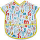Baby Jem Bavetă material textil cu autocolant & Buzunar Multicoloră pentru 4 m+