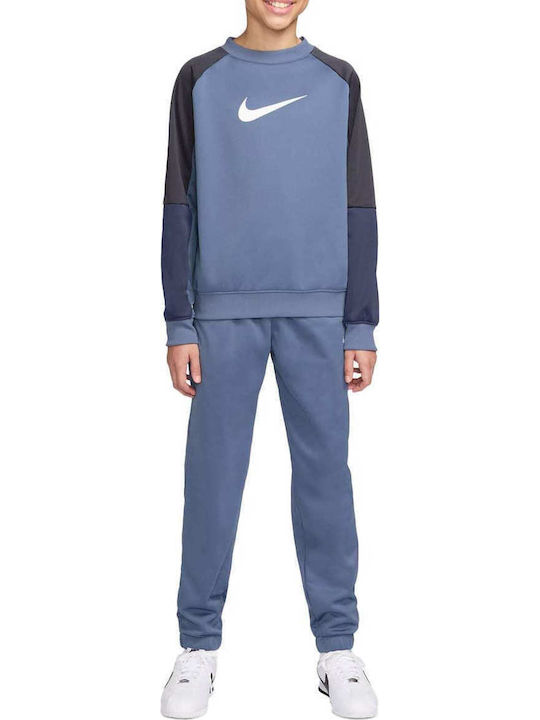 grey and blue nike sweatsuit