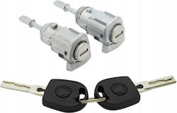 Techstar Door Lock Cylinder Set Compatible with VW Golf 4 Bora Passat B5 Polo 9N Skoda Octavia Fabia Audi A6 C5 Equivalent 1U0837167E Techstar Door Lock Cylinder Set Compatible with VW Golf 4 Bora Passat B5 Polo 9N Skoda Octavia Fabia Audi A6 C5 Equivalent 1U0837167E