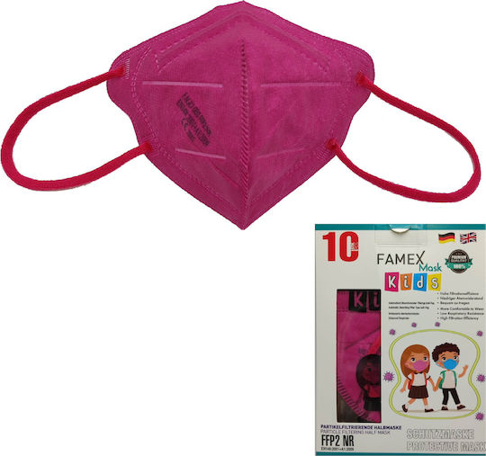Famex Mască de protecție FFP2 pentru copii Fuchsia 1buc