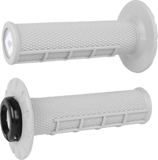 Odi Mânere Închise Ghidon 22mm Lungime:12,5cm Lock-on Cam Diamond Knurled Half Waffle Fără Flanșă Universal Alb