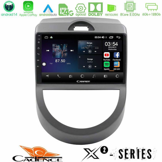 Sistem Audio Auto pentru Kia Suflet 2009-2011 (Bluetooth/USB/WiFi/GPS/Apple-Carplay/Android-Auto) cu Ecran Tactil 9"