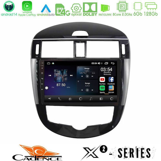 Cadence Car Audio System for Nissan Pulsar 2015-2018 with A/C (Bluetooth/USB/WiFi/GPS/Apple-Carplay/Android-Auto) with Touch Screen 9"