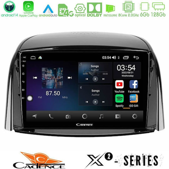 Cadence Car Audio System for Renault Koleos 2007-2015 (Bluetooth/USB/WiFi/GPS/Apple-Carplay/Android-Auto) with Touch Screen 9"