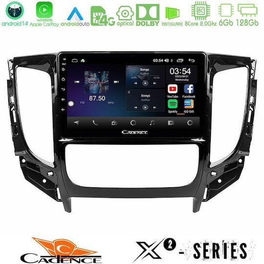Cadence Car Audio System for Fiat Fullback Mitsubishi L200 2016 with A/C (Bluetooth/USB/WiFi/GPS/Apple-Carplay/Android-Auto) with Touch Screen 9"