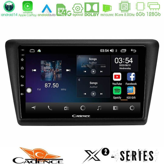 Cadence Car Audio System for Skoda Rapid 2013-2017 (Bluetooth/USB/WiFi/GPS/Apple-Carplay/Android-Auto) with Touch Screen 9"