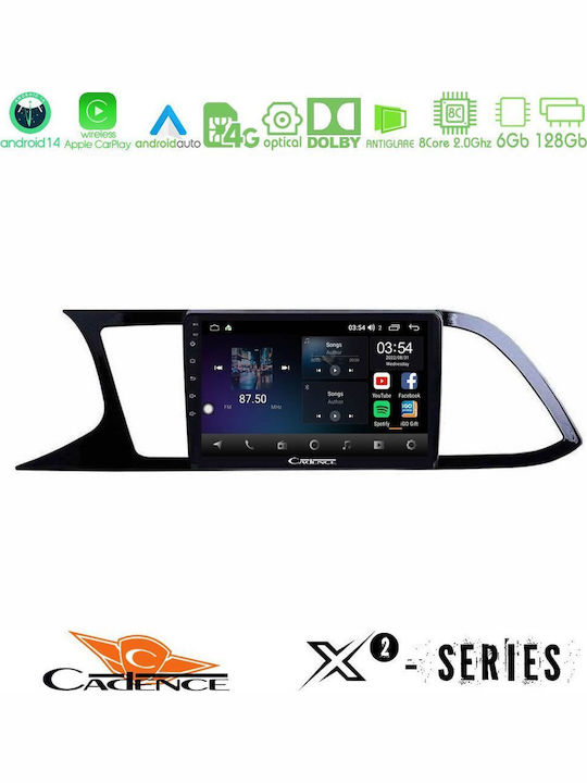 Cadence Car Audio System for Seat Leon 2013 – 2019 (Bluetooth/USB/WiFi/GPS/Apple-Carplay/Android-Auto) with Touch Screen 9"
