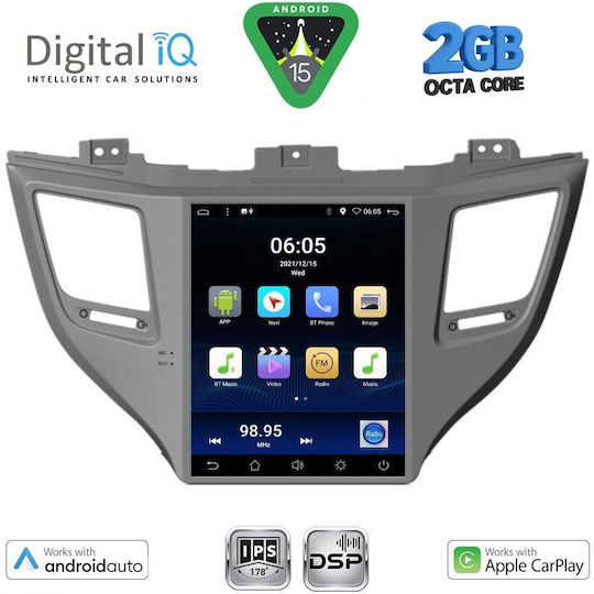 Digital IQ Car Audio System for Hyundai Tucson 2015-2019 (Bluetooth/USB/AUX/WiFi/GPS/Apple-Carplay/Android-Auto) with Touch Screen 9.7"