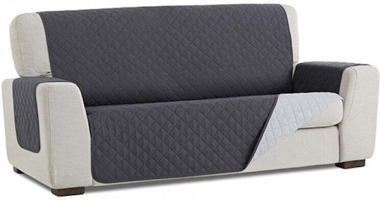 Sofazip Elastische Abdeckung für Dreisitziges Sofa Dark Grey - Light Grey 160εκ. 1Stück SZMATGRIINCDESC