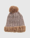 Verde Beanie Beanie Knitted in Beige color