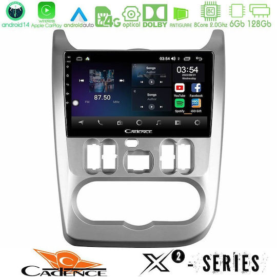 Cadence Ηχοσύστημα Αυτοκινήτου για Renault Logan Dacia Duster / Sandero / Logan 2006-2012 (Bluetooth/USB/WiFi/GPS/Apple-Carplay/Android-Auto) με Οθόνη Αφής 9"