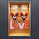 Schaufenster- und Wandsticker Valentinstag Two Hearts One Love 100x85cm