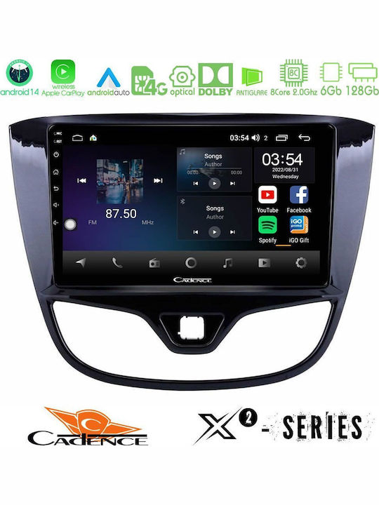 Cadence Car Audio System for Opel Karl 2017-2019 (Bluetooth/USB/WiFi/GPS/Apple-Carplay/Android-Auto) with Touch Screen 9"