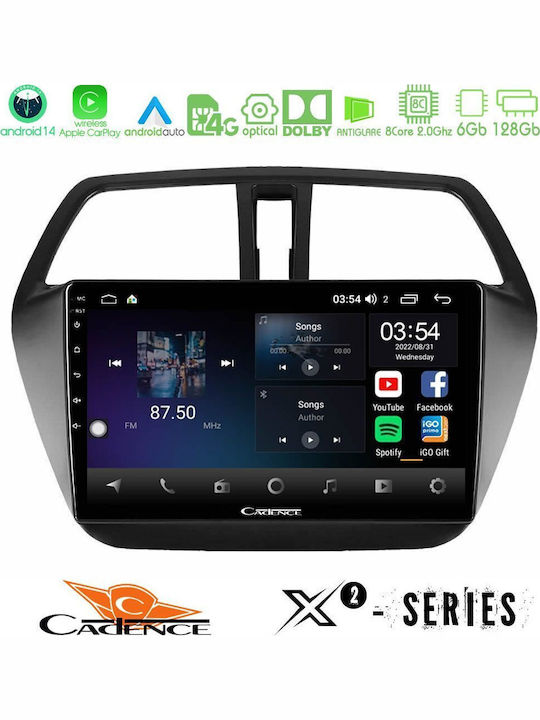 Cadence Car Audio System for Suzuki SX4 S-Cross 2013 – 2020 (Bluetooth/USB/WiFi/GPS/Apple-Carplay/Android-Auto) with Touch Screen 9"