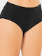 Ψηλόμεσα Γυναικεία Slip 3Pack χωρίς Ραφές Μαύρο