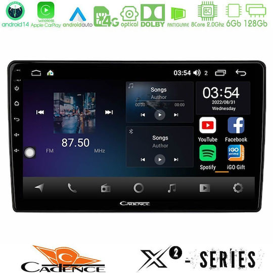 Cadence Car Audio System for Alfa Romeo Brera / Spider 2004-2011 (Bluetooth/USB/WiFi/GPS/Apple-Carplay/Android-Auto) with Touch Screen 9"