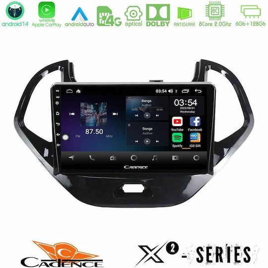 Cadence Ηχοσύστημα Αυτοκινήτου για Ford Ka 2016-2020 (Bluetooth/USB/WiFi/GPS/Apple-Carplay/Android-Auto) με Οθόνη Αφής 9"