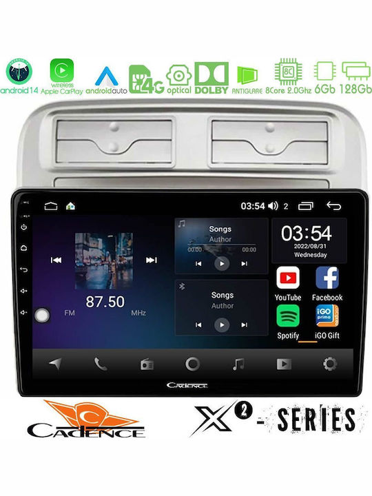 Cadence Car Audio System for Fiat Grande Punto 2006-2011 (Bluetooth/USB/WiFi/GPS/Apple-Carplay/Android-Auto) with Touch Screen 9"