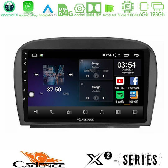 Cadence Ηχοσύστημα Αυτοκινήτου για Mercedes-Benz SL 2005-2011 (Bluetooth/USB/WiFi/GPS/Apple-Carplay/Android-Auto) με Οθόνη Αφής 9"