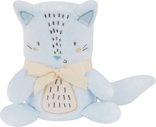 Kikka Boo Κουβέρτα Αγκαλιάς & Λίκνου Little Fox Μπλε 75x100εκ.