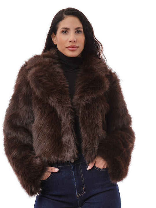Silia D Women's Short Fur Brown