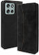 Bodycell Book Δερματίνης / Δερμάτινο Μαύρο (Moto G56)