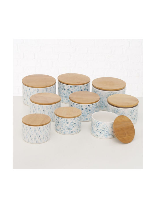 MSA Set of 3pcs Jars General Use with Lid Ceramic White