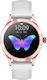 G.Rossi SG011C Edelstahl 38mm Smartwatch mit Herzfrequenzmesser Rose Gold Weiß