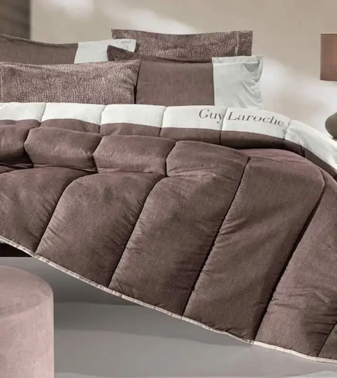 Guy Laroche Плик за Завивка Памучен Кинг Сайз 225x245 Safari Choco Suede