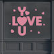 Schaufenster- und Wandsticker Valentinstag Kreuzworträtsel 75x60cm