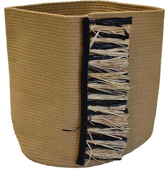 Atmosphera Dekorativer Korb Stoff Weiß 43x46cm