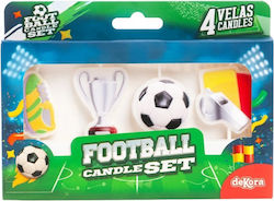 Football Candle Set 4 Pcs Dekora