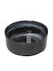 Alabaster Glass Salad Bowl Black 11x11cm