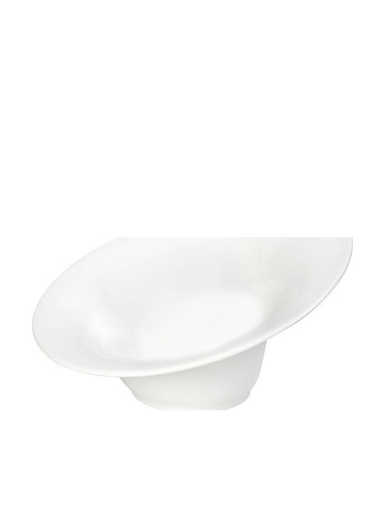 Espiel Wavy Porcelain Salad Bowl White 17.5x15.8x9cm