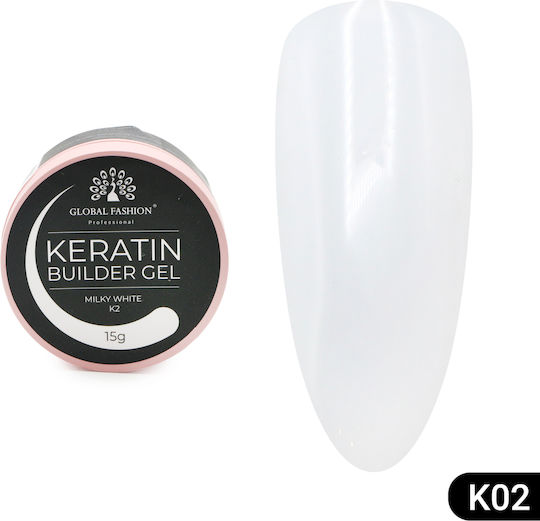 Global Fashion Bauherren-Gel Falsche Nagelgel Weiß 15gr