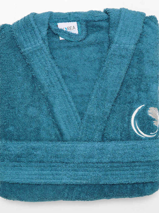 Borea Bathrobe with Hood Petrol 420gr/m²